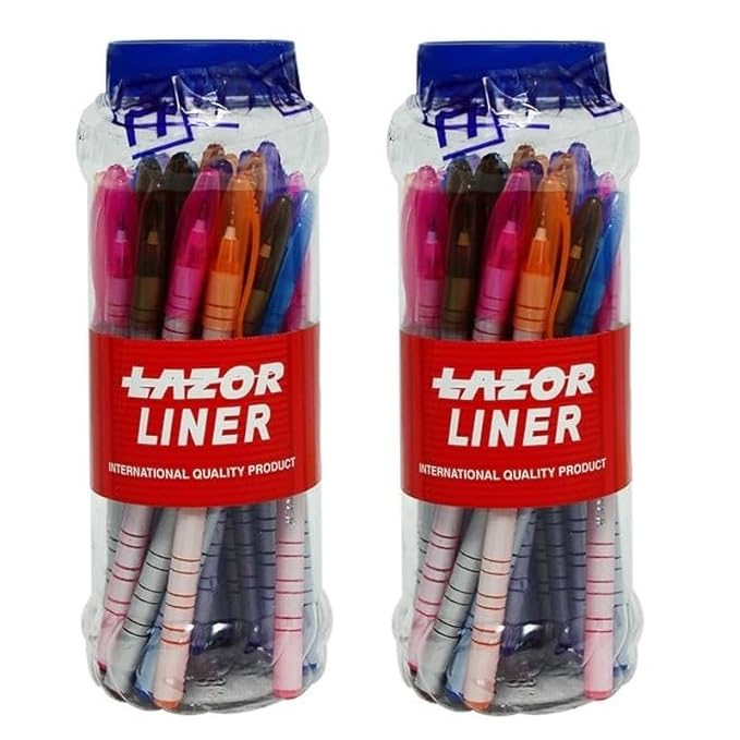 Linc Lazor Funpoint Ball Pen Jar, Blue Ink, 25 Pcs Jar, Pack of 2 Jars