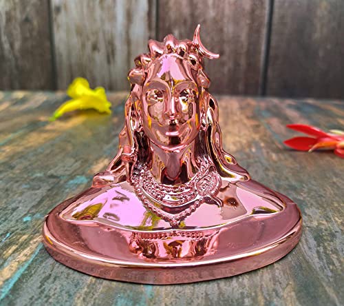 SHINDE EXPORTS Adiyogi Statue for Car Dashboard | Mahadev Shiv Idol Murti for Pooja, Gift, Home & Office Decor. (Silver Tone) (Copper Tone)