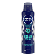 Nivea Men Deodorant Spray, Fresh Ocean , 150Ml And Deodorant Spray, Fresh Active Original , 150Ml, Pack Of 1