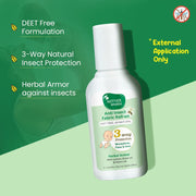 Mother Sparsh Natural Insect Repellent Spray For Babies- 100ml & Mother Sparsh Natural Mosquito Repellent Fabric Roll-on for Babies, 3-Way Protection from Mosquitoes, Fleas and Ants (12ml, Pack of 2)