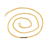 ASTRODIDI Gold Plated Chain | 24 Inch Stylish Light Weighted Golden Brass Neck Chain For Girls Women Men Boys (CHAIN-BALA-08)