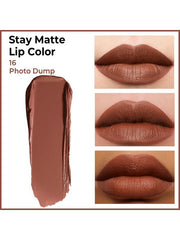 INSIGHT Stay Matte Lipcolor | Butter Texture with Matte Finish | Long Lasting Formula | Transferproof | Comfortable Wear | Infused with Avocado Oil & Niacinamide - (PHOTO DUMP) 3g