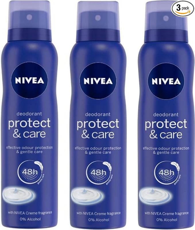 NIVEA Protect & Care Deodrant Spray Combo Deodorant Spray - For Women (450 ml, Pack of 3)