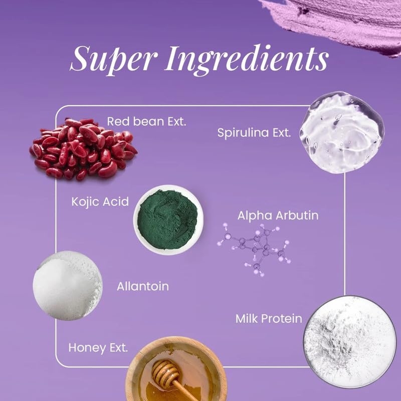 Suroskie Glow & Go De-Tan Face Clay Mask 100 Gm | With Kaolin Clay & Kojic Extract | Face Pack For Glowing & Brightening Skin | For Blackheads, Whiteheads & Dark Spots | All Skin Types | Women & Men