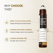 Bare Anatomy Anti Dandruff Shampoo & Advanced Hair Growth Serum Roll On Combo | Redensyl, Anagain, Salicylic Acid & Biotin | 250ml + 25ml