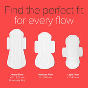 Nua Ultra Safe| 30 Medium Flow -XL | SUPER SAVER PACK | Leakproof & Toxic Free Sanitary Pad (Pack of 30)