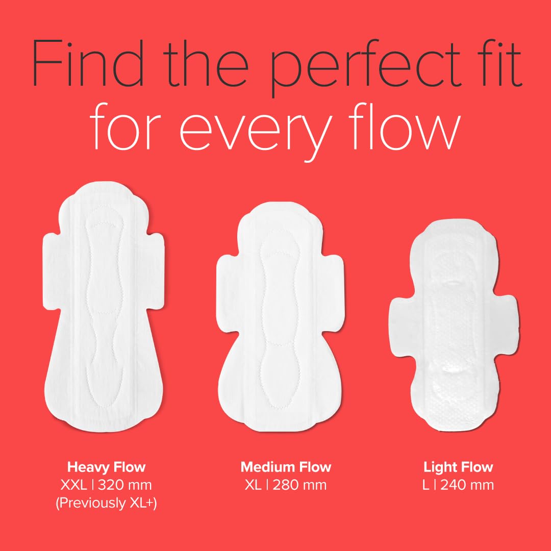 Nua Ultra Safe| 30 Medium Flow -XL | SUPER SAVER PACK | Leakproof & Toxic Free Sanitary Pad (Pack of 30)