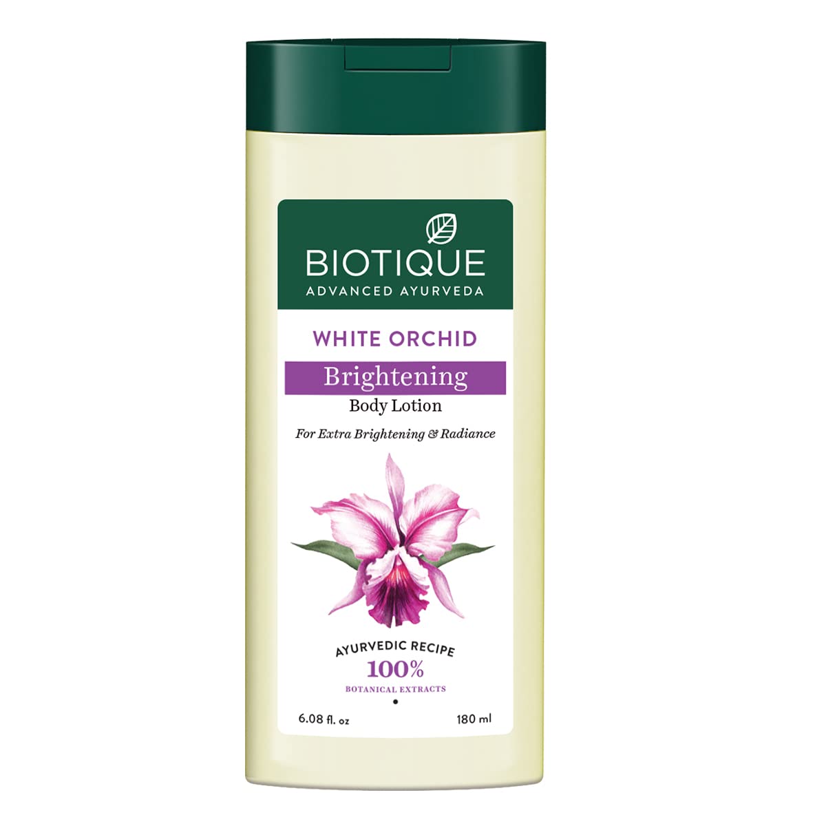 Biotique White Orchid Brightening Body Lotion For Extra Brightening & Radiance (180ml, Normal Skin)