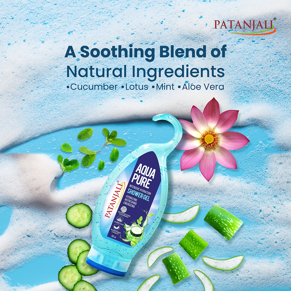 Patanjali Shower Gel(Aqua Pure)250 ml