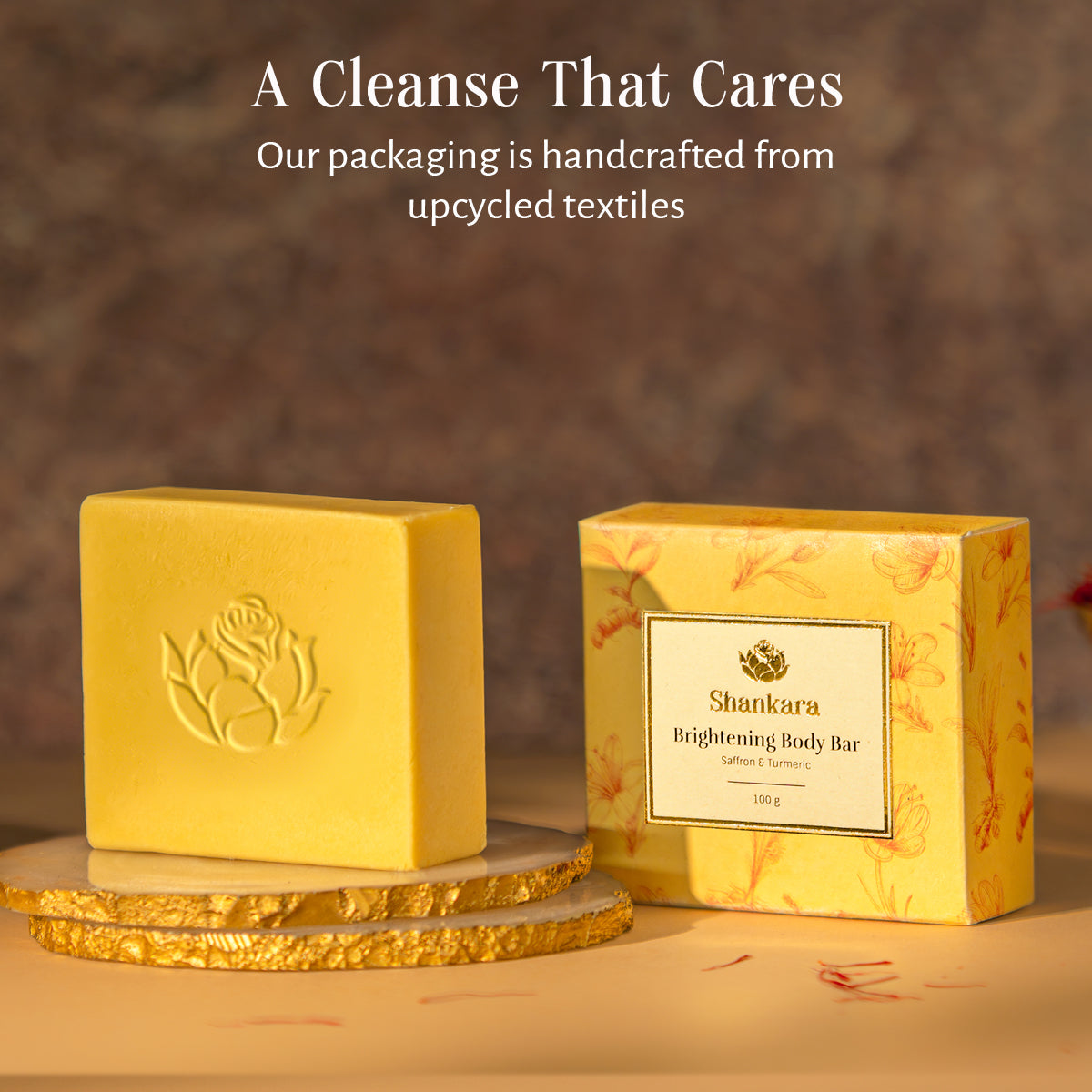 Sri Sri Tattva Brightening Body Bar – Saffron & Turmeric by Shankara