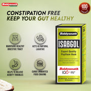 Baidyanath Asli Ayurved Isabgol - Psyllium Husk Powder - 200Grams | Effectively Relieves Constipation | Fibre Supplement For Digestion