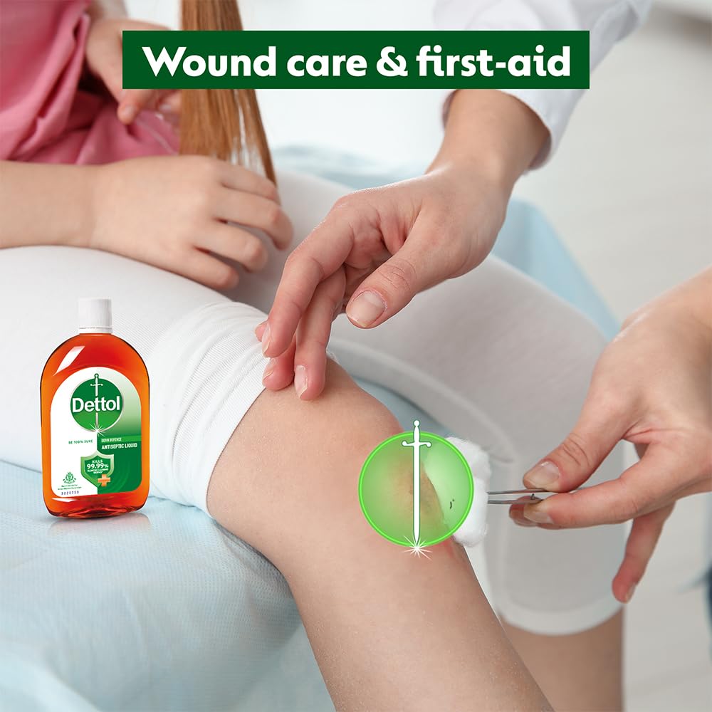 Dettol Antiseptic Liquid for First Aid, Surface Disinfection and Personal Hygiene, 750ml