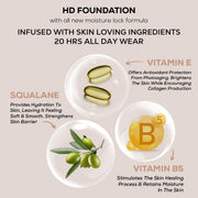 INSIGHT Professional HD Foundation - LN13 | Sheer to Medium Coverage | Long Lasting Upto 20 Hours | Lightweight, Blendable Formula | Enriched with Vitamin E, Squalene & Vitamin B5-30 ml