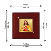 DIVINITI Jesus Christ 24K Gold Plated MDF Photo Frame|Premium Christian Table Top Frame for Home, Office & Prayer Room|Luxury Spiritual Gift Item for Housewarming, Festive Gifting|10 x 10 CM