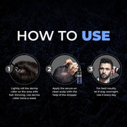 Beardo Advanced Hair Growth Serum 50ml + Dermaroller for Men | Hair Fall Control, Hair Regrowth & Thickening | Scalp & Beard Growth Treatment Kit for Men
