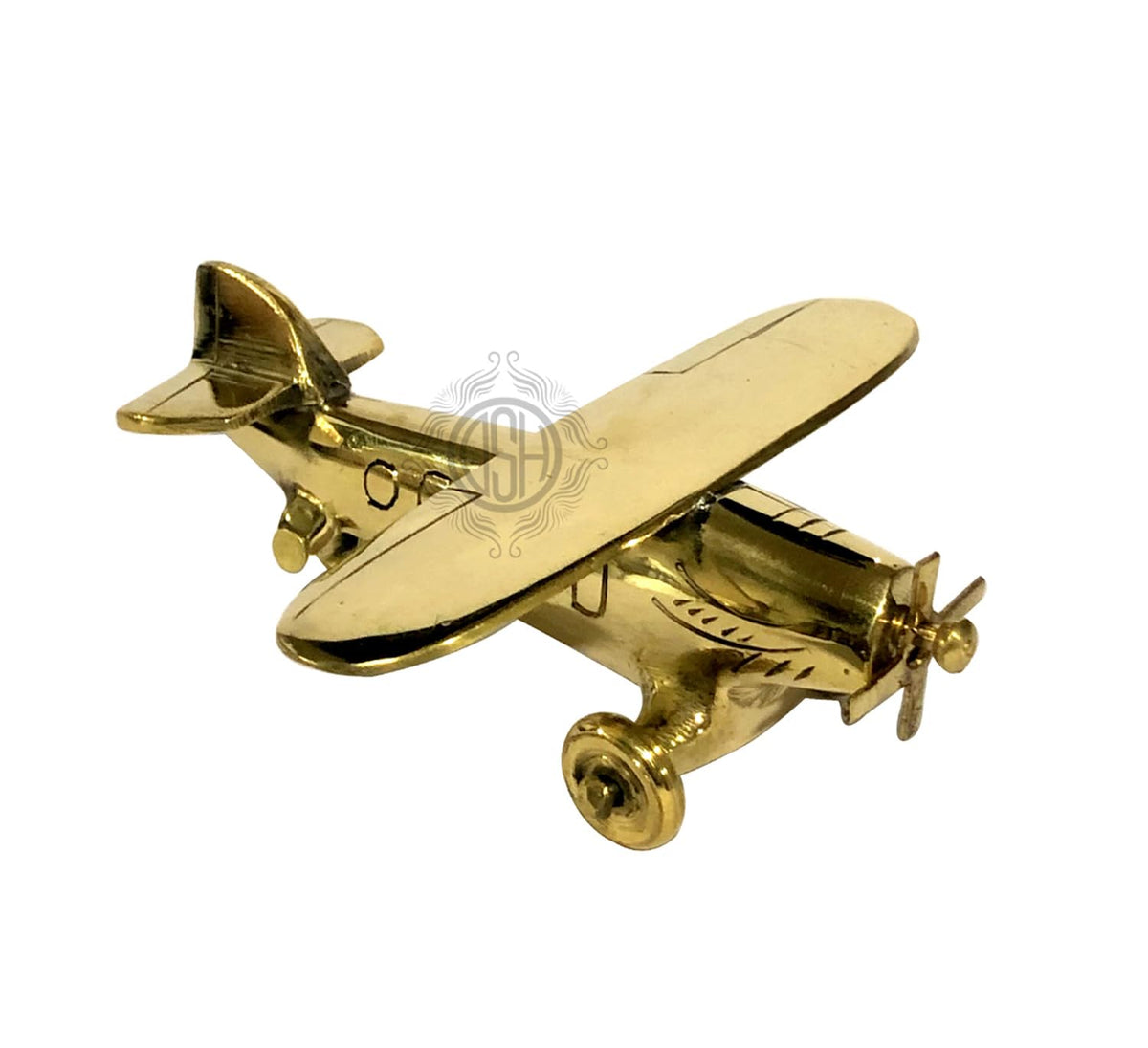 Dsh Brass Jet Plane Table Top Decorative Showpiece For Home Decor & Showpiece Office Table - 3.15X1.18 Inch