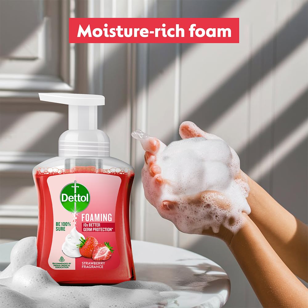Dettol Foaming Handwash Refill Combo- Strawberry & Aloe coconut, (Pack of 2-700ml each)| Rich Foam | Moisturizing Hand Wash | Soft on Hands
