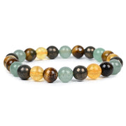 ASTRODIDI Natural Certified Dhan Yog Prapti Money Magnet Stone Bracelet for Attracts Wealth, Money Luck and Prosperity | Combination of Real Pyrite, Citrine, Green Aventurine and Tiger Eye Gemstone