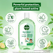 Dettol Plant-Based Disinfectant Liquid 550ml, Tea & Fresh Citrus Fragrance – Kids Safe & Pet Friendly | Multi-Purpose Cleaner for Floor & Laundry | Kills 99.99% Germs