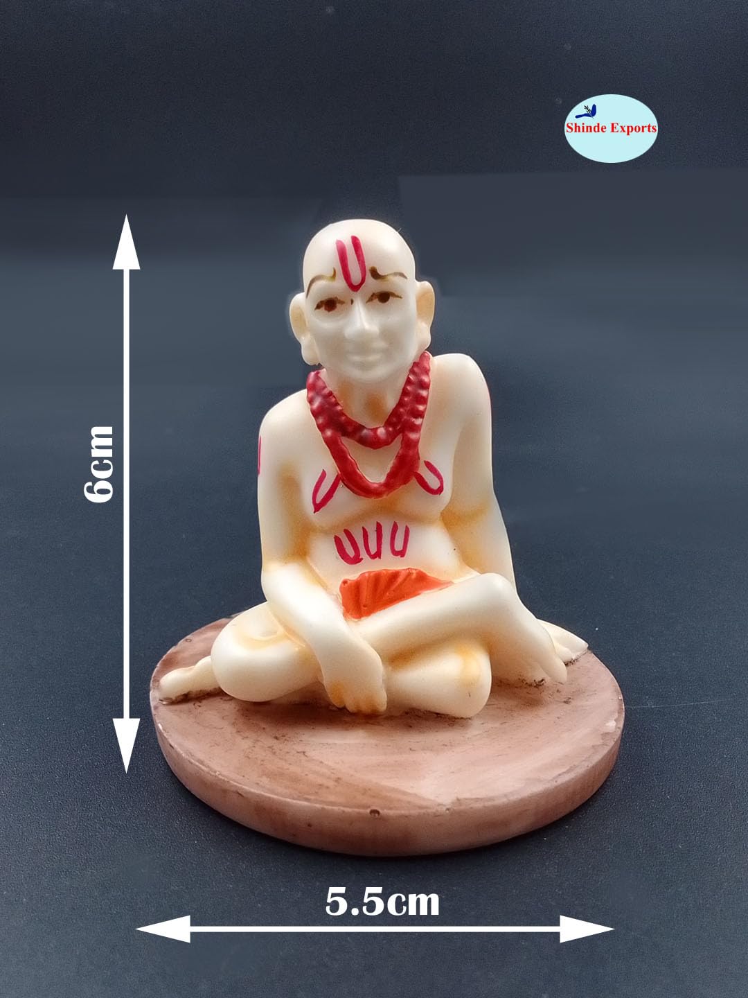 SHINDE EXPORTS Shree Swami Samarth murti Idol Statue for car Dashboard (6cm)