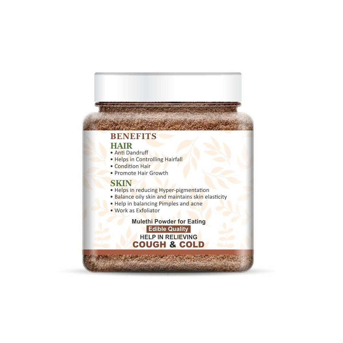 NatureVit Mulethi Powder 100g (Yashtimadhu) | Edible Licorice Powder for Skin Brightening, Hair Care & Digestion | Natural & Preservative-Free