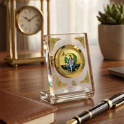 DIVINITI 24K Gold Plated Religious Car Dashboard Frame | Premium God Idol Frame for Car, Home Mandir & Office Table | Spiritual Gift, Decorative Showpiece | Baba Balak Nath