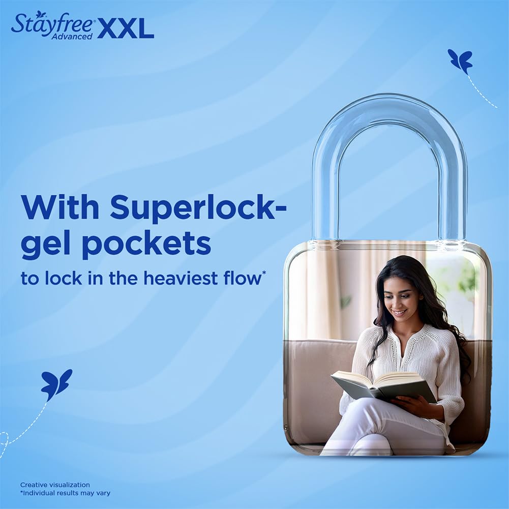 Stayfree Advanced XXL Ultra Comfort Sanitary napkins with Wings (14 Count)