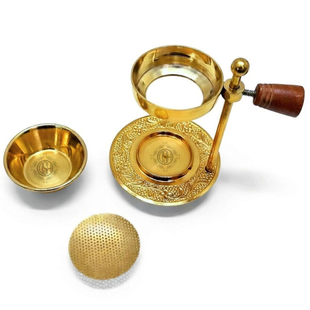 DSH Incense Holder Tea Light Candle or Charcoal Resin Heated for Home Decor Height Adjustable Sambrani Dhoop Holder for Home Fragrance & Spiritual
