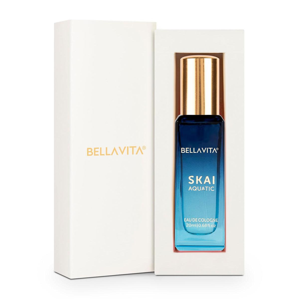 Bella Vita Luxury Skai Aquatic | Long Lasting Unisex EDC 20ml | with Bergamot, Lavender & Patchouli | Woody Premium Fragrance Perfume for Unisex