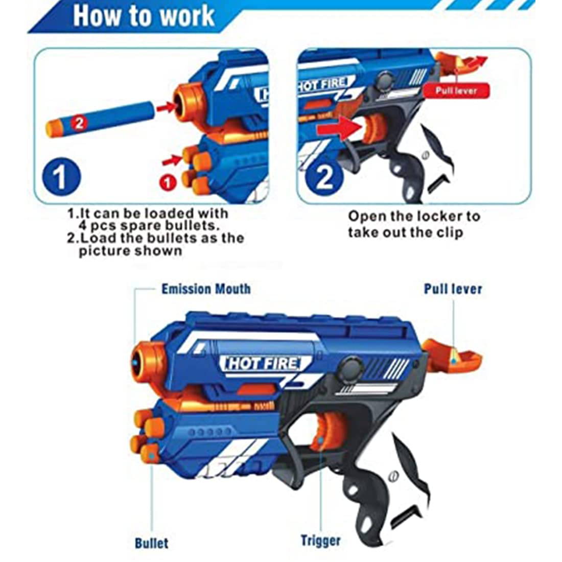 Toy Imagine Blaze Storm Gun for Kids 6-12 Air Soft Toy Gun Pistol with 10 Suction Darts Shooting Game for Boys 6+ Indoor Outdoor Sniper Toy Gift Gel Blaster Style Design Birthday Gift for Boys & Girls