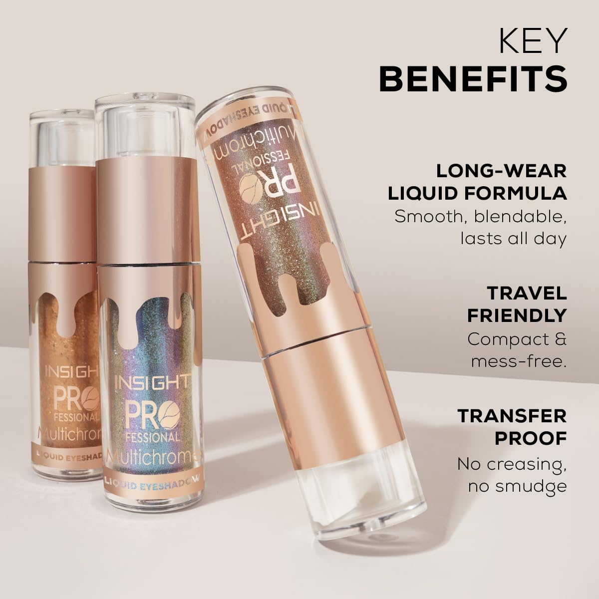 INSIGHT Professional Multichrome Liquid Eyeshadow - Mermaid Echoes | Metallic Effect | Enriched with Green Tea & Cucumber Extracts | Striking Effect | Liquid Formula | Dynamic Color Effects - 5g