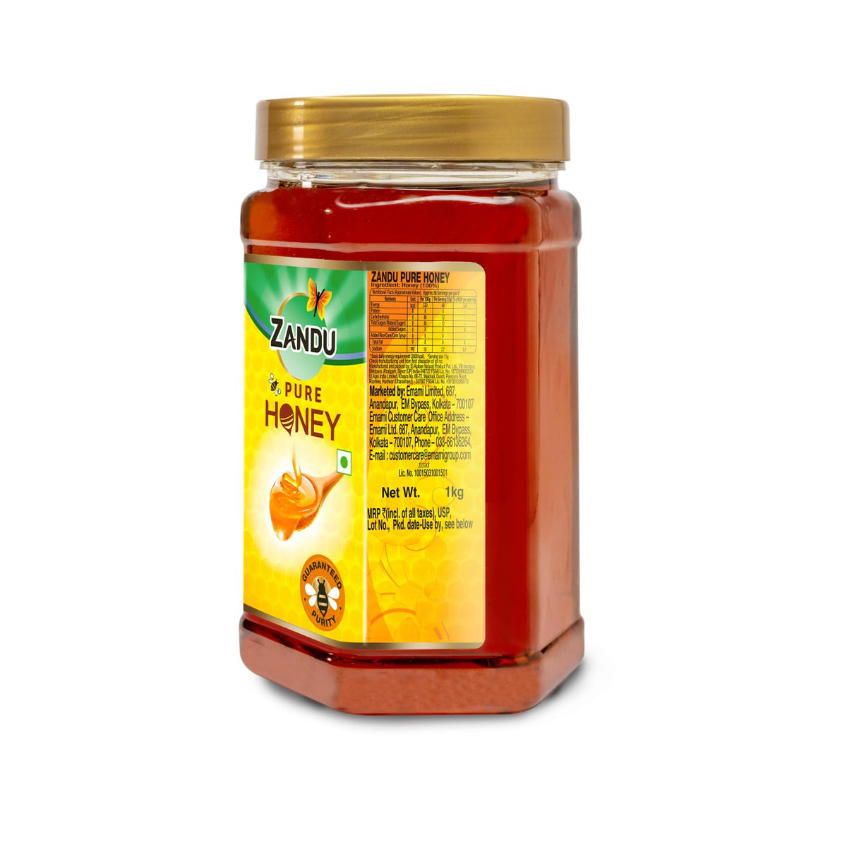 Zandu Pure Honey | Guaranteed Pure & Natural | Sourced from Sunderbans and other forests | Rich in antioxidant | German Lab Tested | 500+ Quality Tests | No Added Sugar, 1kg