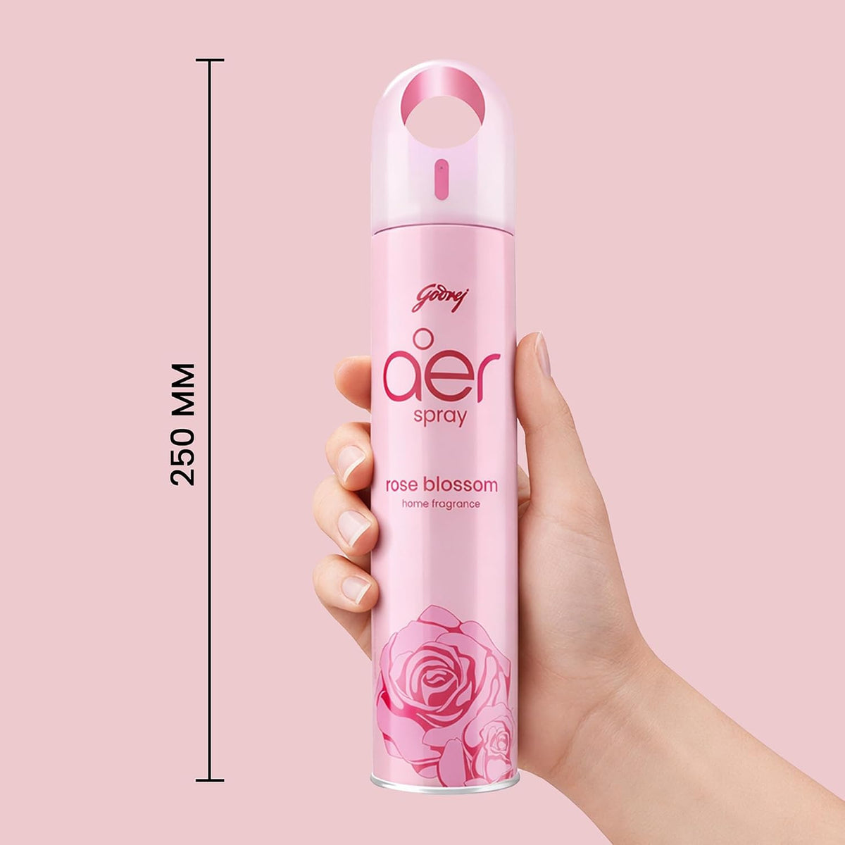 Godrej aer Spray | Room Freshener for Home & Office - Rose Blossom (180 ml) | Long-Lasting Fragrance