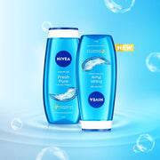 NIVEA Fresh Pure Refreshing Body Wash with Sea Minerals for Fresh, Clean Skin, Pure Glycerin, Vitamins C & E and Care Oil for Lasting Moisture, Shower Gel for Soft & Healthy & Moisturized Skin, 125 ml