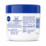 NIVEA Firming Body Cream with Q10 & Vitamin C, 48H Intensive Moisture, Helps Improve Skin Firmness & Elasticity, for All Skin Types, 400 ml
