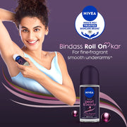 Nivea Women Deodorant Roll On, Pearl & Beauty Fine Fragrance For Fragrant Smooth & Beautiful Underarm Skin, 50ml&NIVEA Deodorant Roll On, Pearl & Beauty For Women 50ml