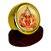 DIVINITI 24K Gold Plated Religious Car Dashboard Frame | Premium God Idol Frame for Car, Home Mandir & Office Table | Spiritual Gift, Decorative Showpiece | Siddhivinayak