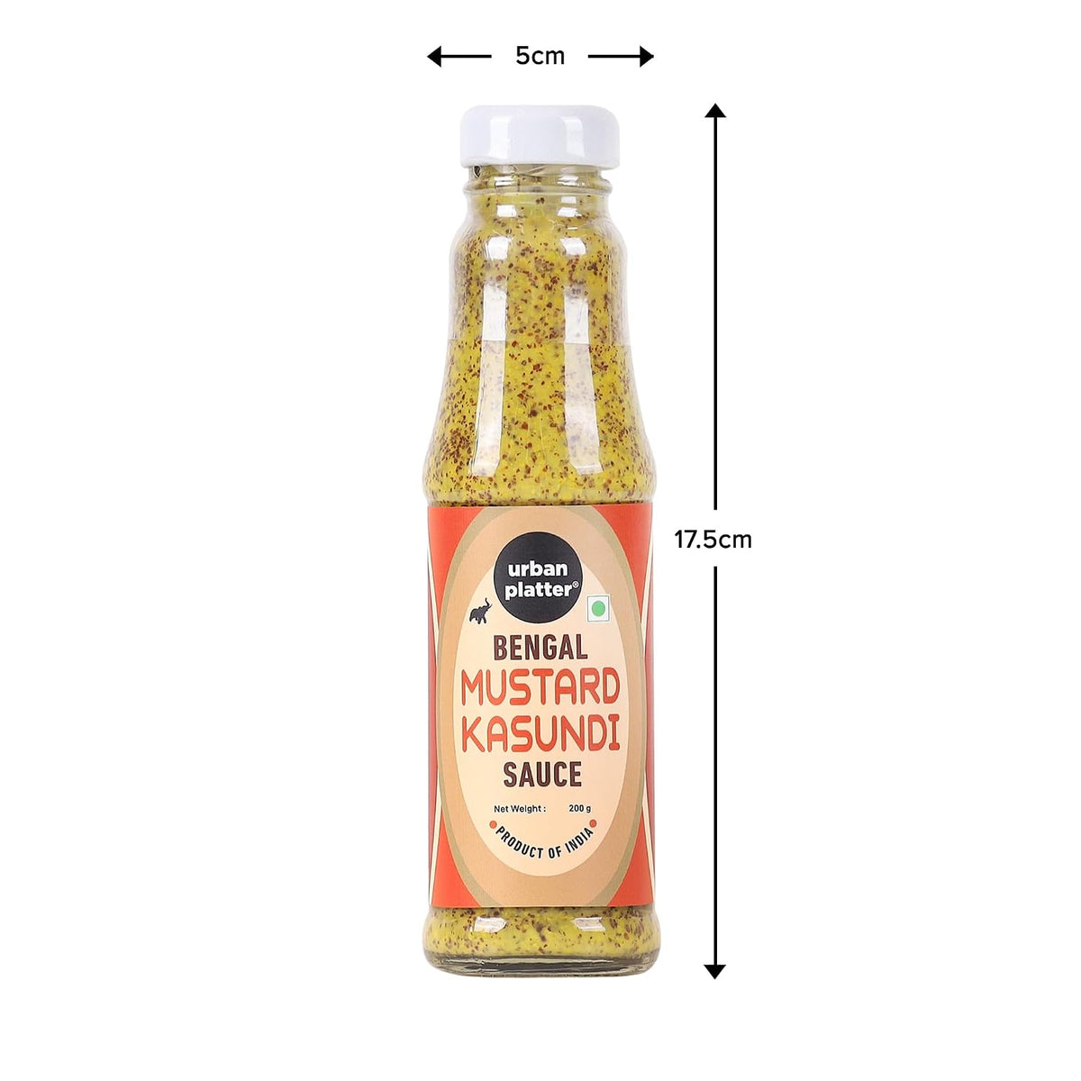 Urban Platter Bengali Kasundi Mustard Sauce, 200g (Bold, Tangy & Pungent | Classic Bengali Condiment for Fried food, Snacks & Curries)