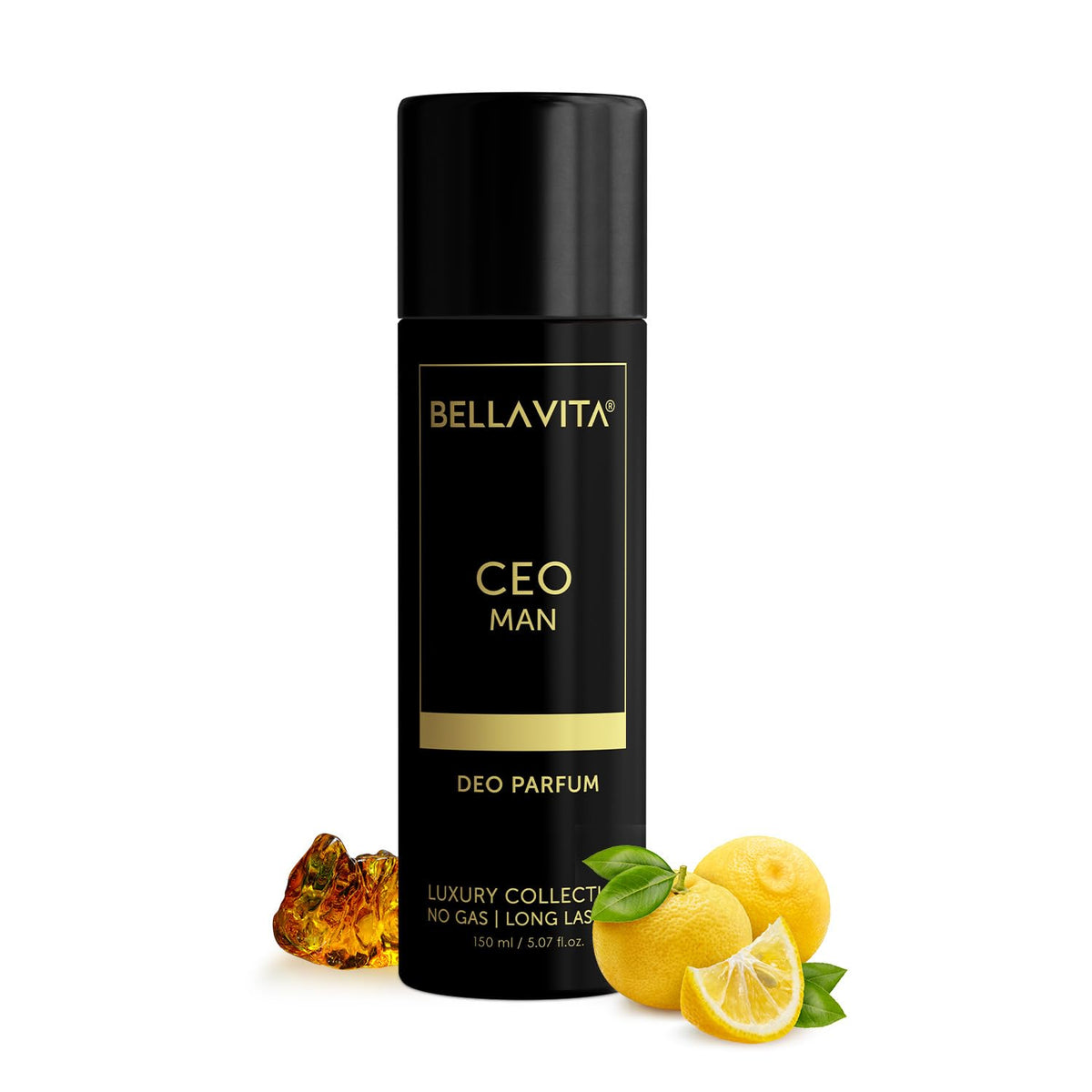 Bella Vita Luxury Male Spray CEO Man Body Perfume 150ml | Premium No Gas Deo for Man | Long Lasting Office Fragrance with Tonka, Agarwood & Sophisticated Masculine Notes