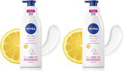 Nivea Body Lotion Natural Glow, Cell Repair, Spf 15 & 50X Vitamin C 400ml (Pack of 2)