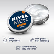 Nivea Men Creme, Dark Spot Reduction, Non Greasy Moisturizer, Cream With Uv Protect, 150 ml