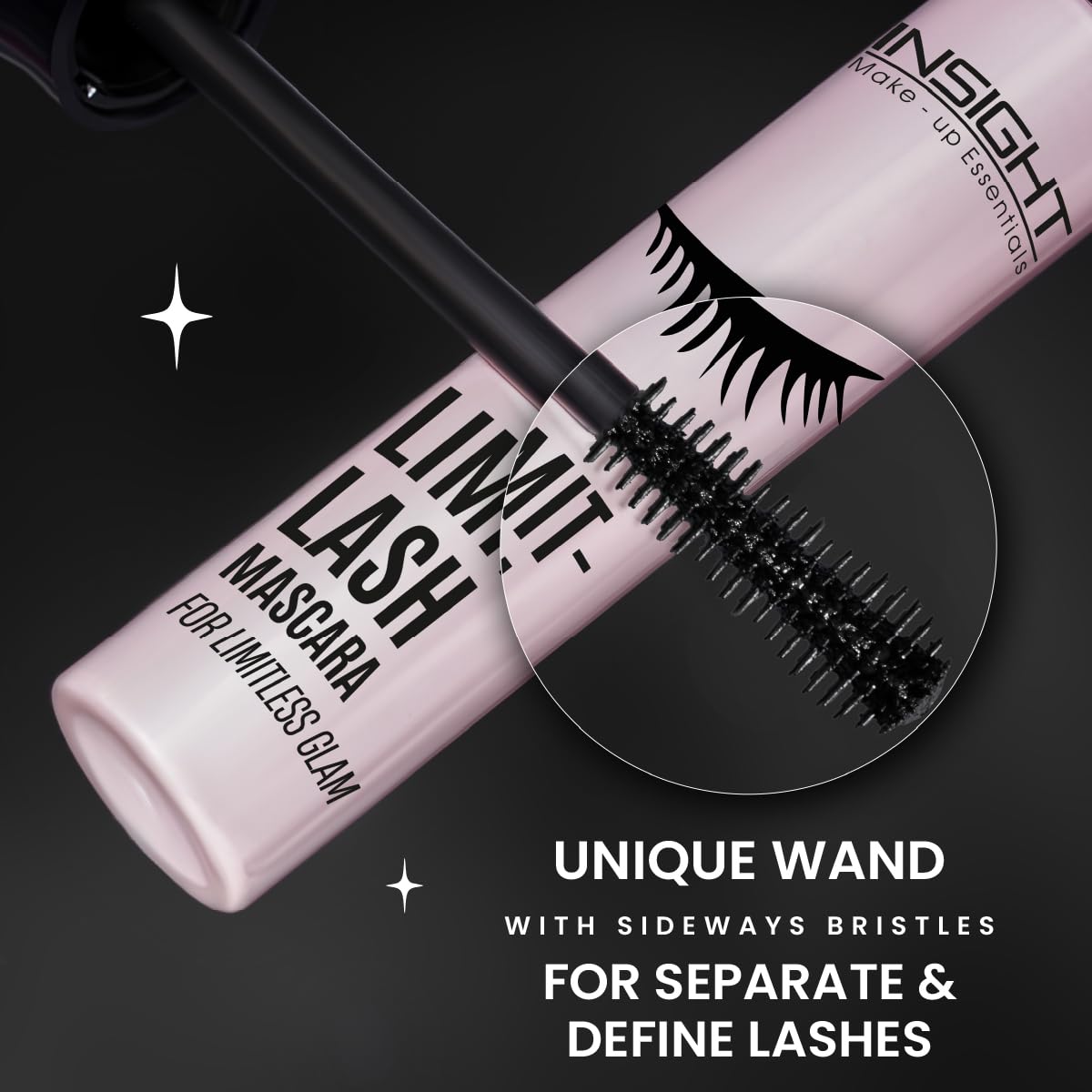 INSIGHT Limit Lash Mascara - Intense Black (13g) | Dramatic Volume & Length | Lifts, Defines & Curls | Smudge-Proof | Clump-Free for Everyday Use