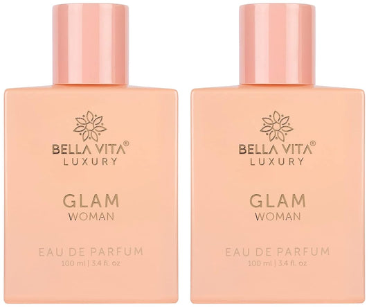 Bella Vita Luxury Glam Women Eau De Parfum Liquid Perfume For Her With White Honey & Virginia Cedar|Floral Long Lasting Edp Floral Fragrance Scent, 100 Ml (Pack Of 2), 200 Millilitres