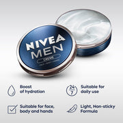 Nivea Men Creme, Non Greasy Moisturizer, Cream For Face, Body & Hands, 30ml