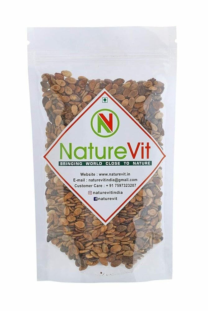 NatureVit Whole Watermelon Seeds for Eating, 400g | Tarbooj Beej | Watermelon Seeds with Skin | Roast & Eat