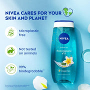 NIVEA Frangipani & Oil 250ml Body Wash| Shower Gel with Care Oil Pearls| Refreshing Scent of Frangipani Flower|Clean, Healthy & Moisturized Skin