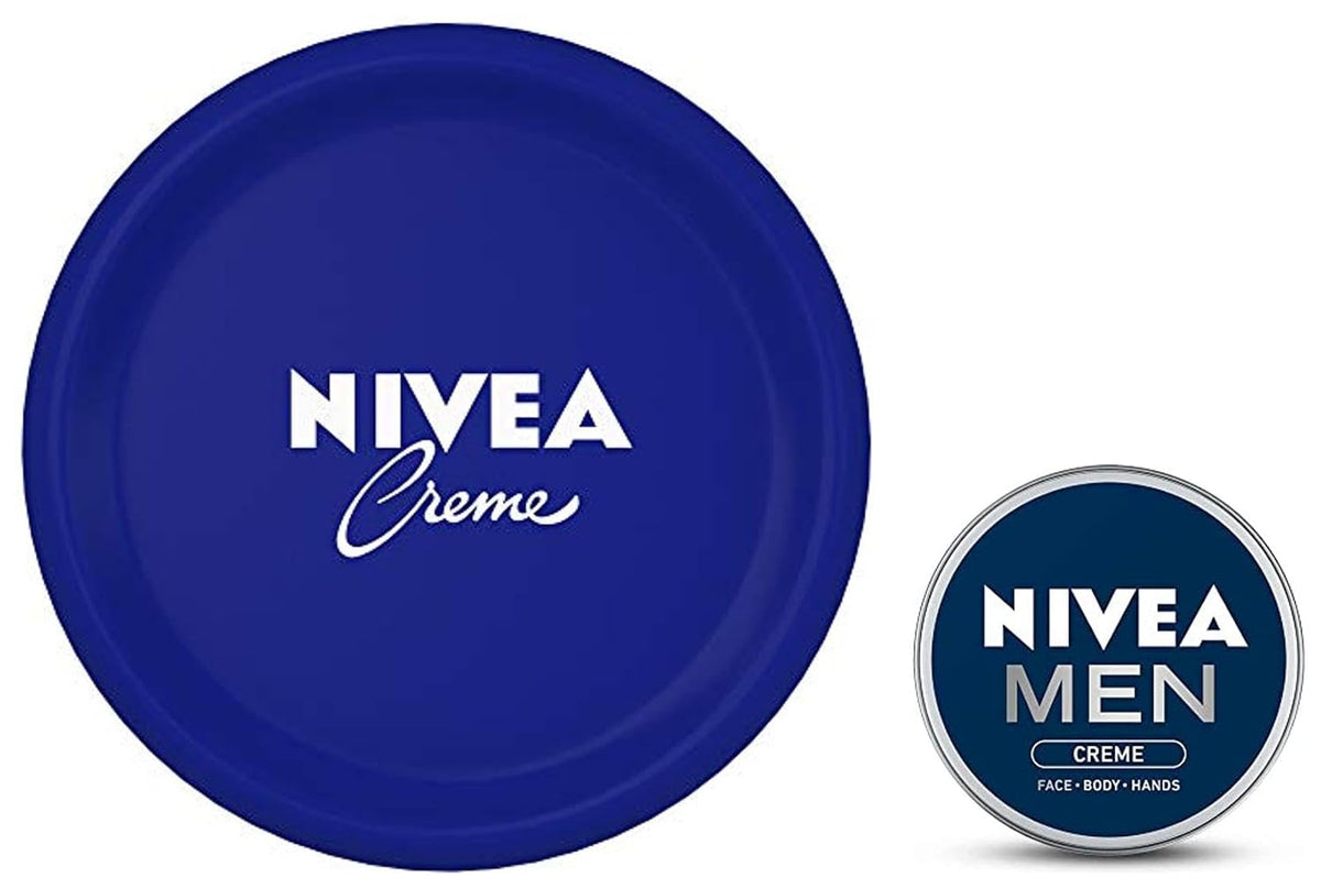 NIVEA Crème, All Season Multi-Purpose Cream, 100ml & NIVEA Men Crème, Non Greasy Moisturizer, Cream for Face, Body & Hands, 75 ml