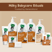 Mother Sparsh Milky Soft Head to Toe Baby Wash -200ml with Milk Protein & Shea Butter | Tear Free 2 in 1 Natural Body Wash & Shampoo for Babies