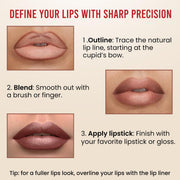 INSIGHT Color Rich Lip Liner| Intense Pigment| Enriched with Jojoba Oil & Vitamin E| Defines, Shapes & Nourishes Lips | Long-Lasting |Sultry Red -1.5g