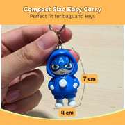 Toy Imagine Face Changing Cartoon Keychains for Kids, Pack of 12